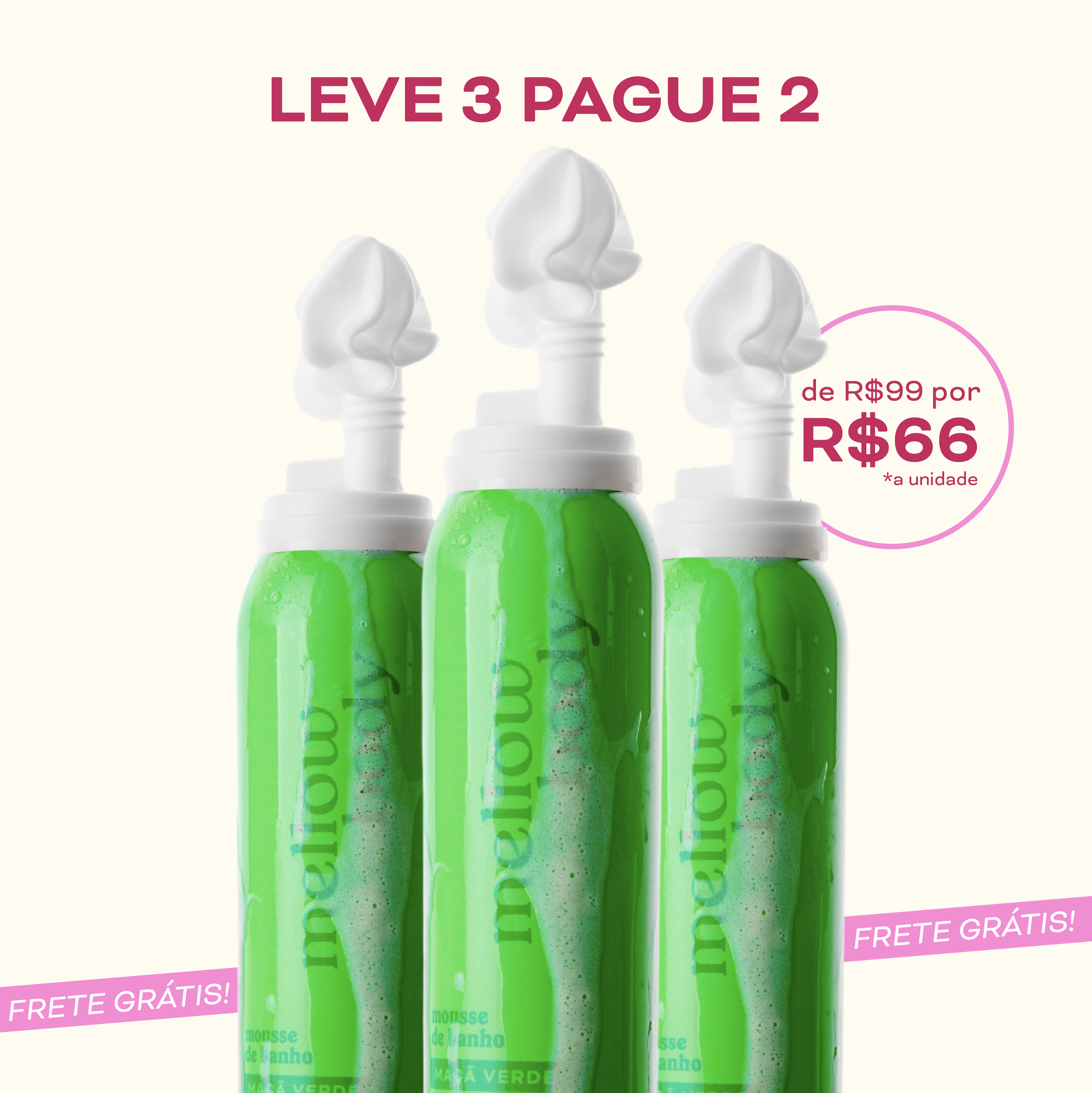 Kit Trio Mellow Mousse Maçã Verde